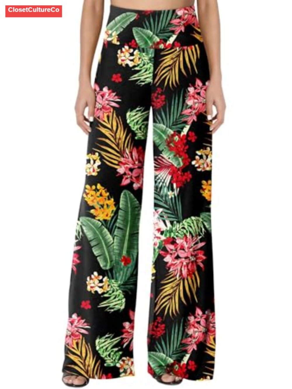 Palazzo Lounge Pants Stretchy Wide Leg High Rise Flowy Casual Pants